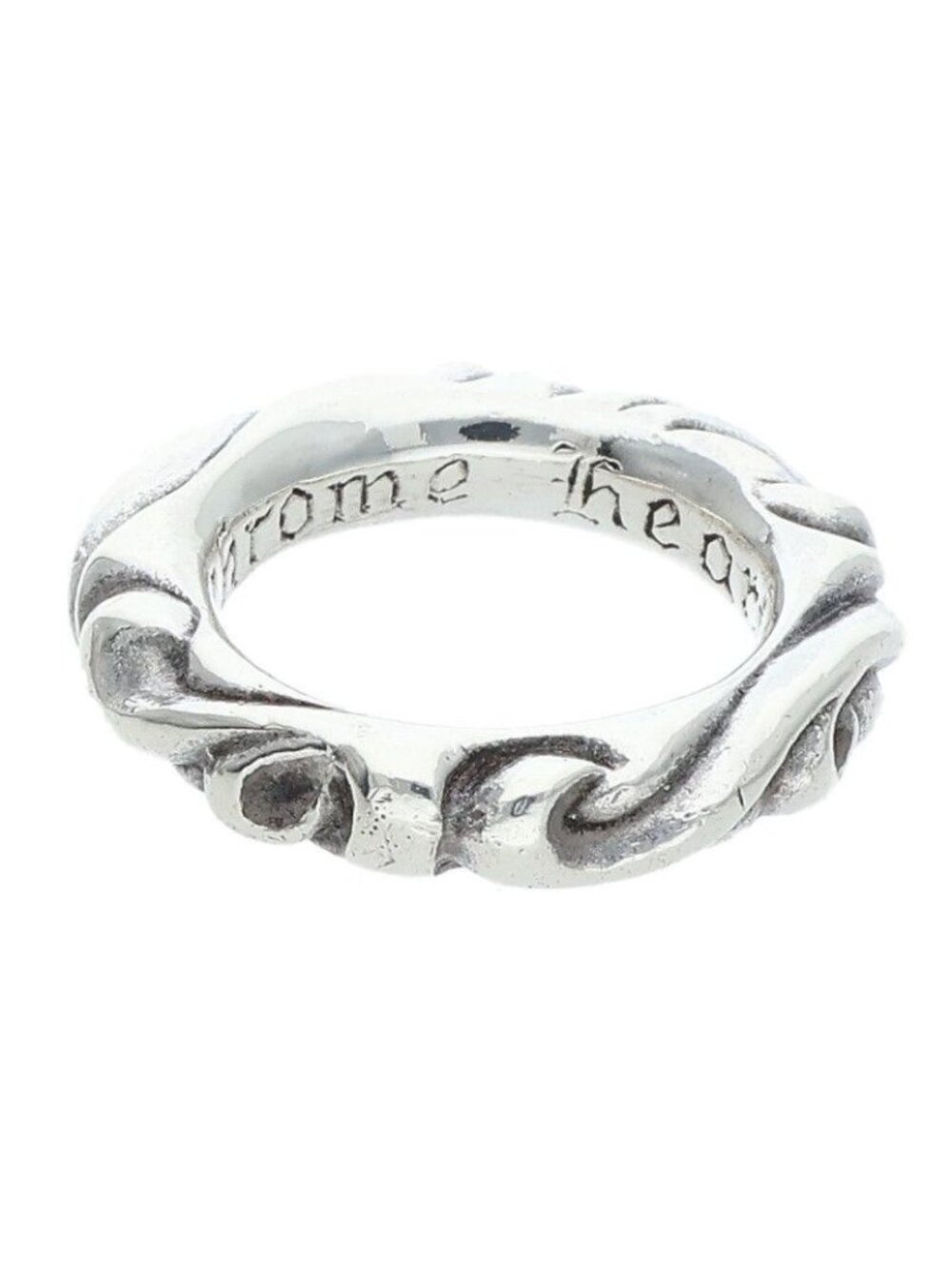 Chrome Hearts Scrl Band Scroll Silver Ring
